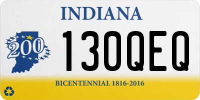 IN license plate 130QEQ