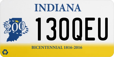 IN license plate 130QEU