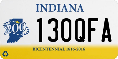 IN license plate 130QFA