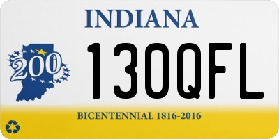 IN license plate 130QFL