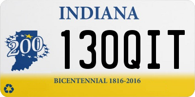 IN license plate 130QIT