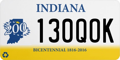IN license plate 130QOK