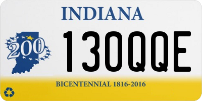 IN license plate 130QQE