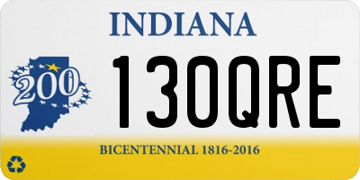 IN license plate 130QRE