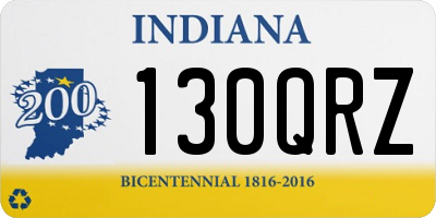 IN license plate 130QRZ