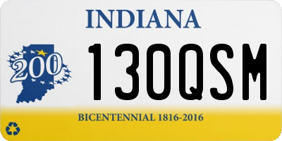 IN license plate 130QSM