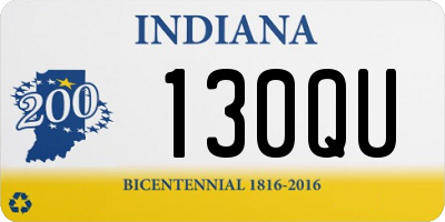 IN license plate 130QU