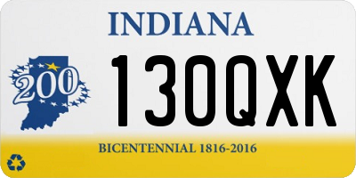 IN license plate 130QXK