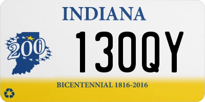 IN license plate 130QY