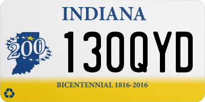 IN license plate 130QYD