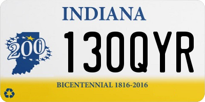 IN license plate 130QYR