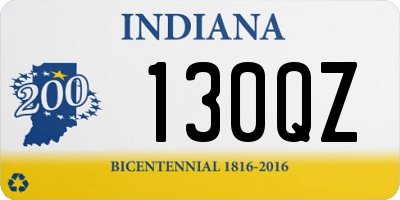 IN license plate 130QZ