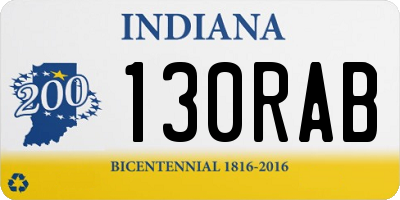 IN license plate 130RAB