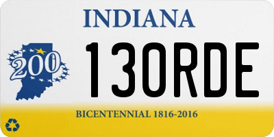 IN license plate 130RDE