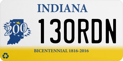 IN license plate 130RDN