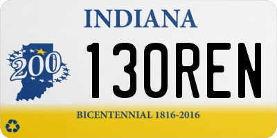 IN license plate 130REN