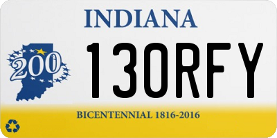 IN license plate 130RFY