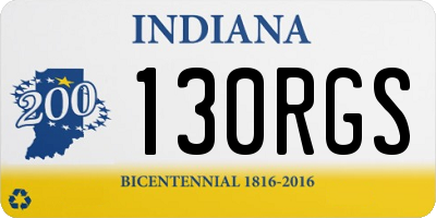 IN license plate 130RGS