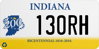 IN license plate 130RH
