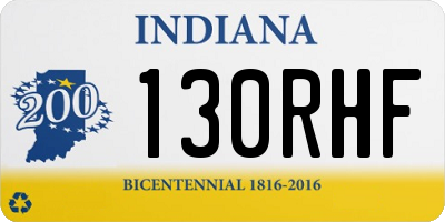 IN license plate 130RHF