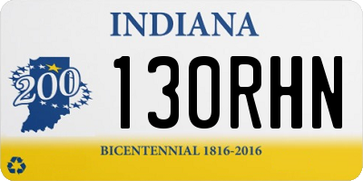 IN license plate 130RHN