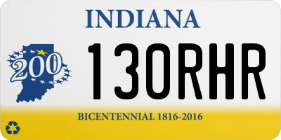 IN license plate 130RHR