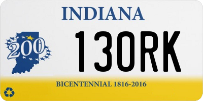 IN license plate 130RK