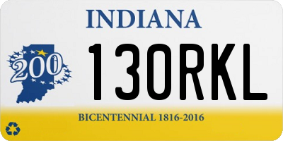 IN license plate 130RKL