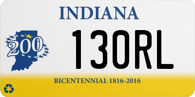 IN license plate 130RL