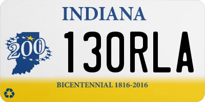 IN license plate 130RLA