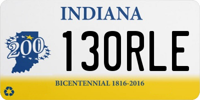 IN license plate 130RLE