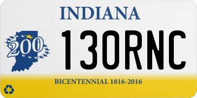 IN license plate 130RNC