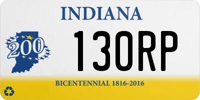 IN license plate 130RP