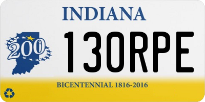 IN license plate 130RPE