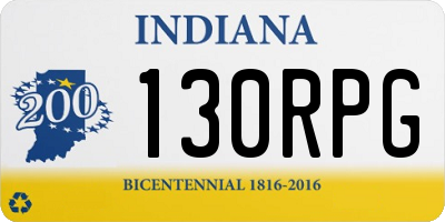 IN license plate 130RPG