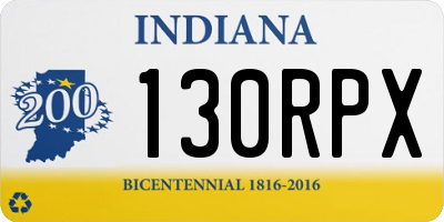 IN license plate 130RPX