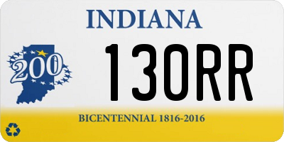 IN license plate 130RR