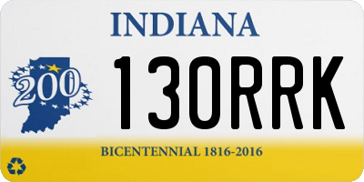 IN license plate 130RRK