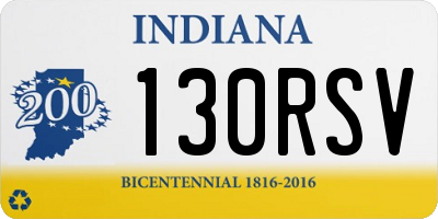 IN license plate 130RSV