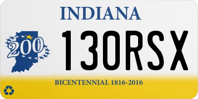 IN license plate 130RSX