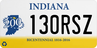 IN license plate 130RSZ