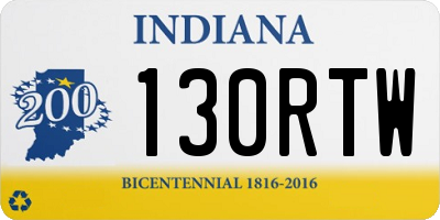 IN license plate 130RTW