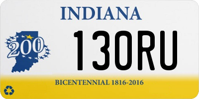 IN license plate 130RU