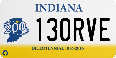 IN license plate 130RVE