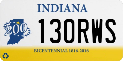 IN license plate 130RWS
