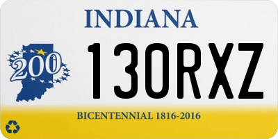 IN license plate 130RXZ