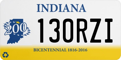 IN license plate 130RZI