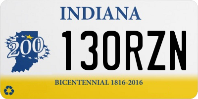 IN license plate 130RZN