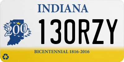 IN license plate 130RZY