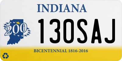 IN license plate 130SAJ